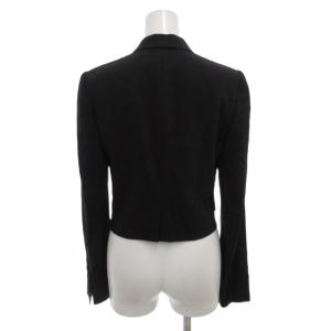 DOLCE&GABBANA スペンサージャケット ウール 38 ブラック ベロア