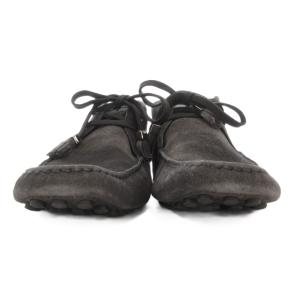 LOUIS VUITTON ドライビングシューズ スニーカー 6.5 25.5cm スエード レザー ロゴ 黒 ブラック /AE GY19