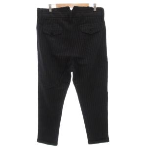 DOLCE&GABBANA パンツ スラックス ウール ストレート ストライプ 48 黒 ブラック /FF GY19