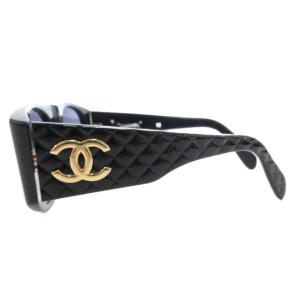 CHANEL ココマーク サングラス マトラッセ ブラック 01450