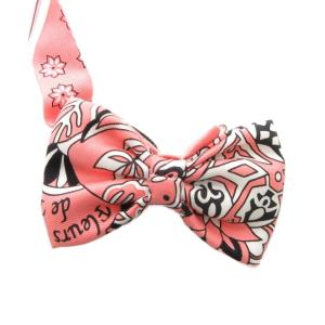 HERMES ヌー・パピヨン 花咲く織物 FLEURS ET PAPILLONS DE TISSU 蝶ネクタイ リボン
