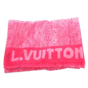LOUIS VUITTON GM0199 2019 jonas wood スカーフ ストール シルク混 ロゴ ピンク M76062