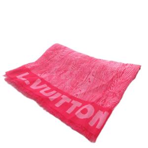 LOUIS VUITTON GM0199 2019 jonas wood スカーフ ストール シルク混 ロゴ ピンク M76062