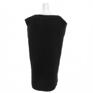 ISSEY MIYAKE ワンピース プリーツ ノースリーブ ひざ丈 2 黒 ブラック /FF GY19 AA