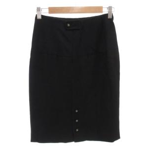 CHANEL 96P P06355W02290 タイトスカート フォーマル ココマーク ひざ丈 38 黒 ブラック /FF