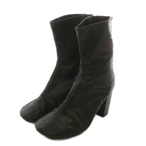 コムデギャルソン COMME des GARCONS ショートブーツ パイソン レザー ラウンドトゥ XS