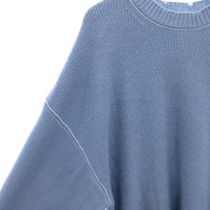 MAISON SPECIAL 21AW プライムオーバーバソランウールクラッシュクルーネックニット セーター 長袖 1 ダメージ加工