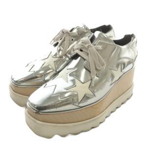 エリス ELYSE スニーカー レザー 厚底 プラットフォーム スクエアトゥ 星 スター 35 22cm