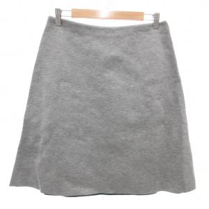 タグ付き ミニスカート 40 ダンボールニット 台形 グレー /AE GY19