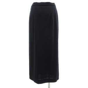 LEONARD FASHION 美品 タイトスカート 70 スリット ナロー マキシ ロング 紺 ダークネイビー /AE