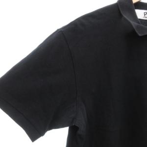 PLAY Comme des Garçons ポロシャツ 半袖 XXL ロゴ 刺繍 黒 ブラック AD2024 /AE GY19