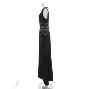BCBGMAXAZRIA タグ付き ワンピース 2 マキシ ロング レース ノースリーブ 黒 ブラック /AE GY19