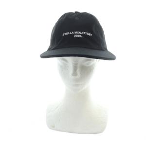 STELLA McCARTNEY 23SS ベースボールキャップ 帽子 キャンバス ロゴ 59 黒 ブラック 570194 WP0023