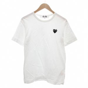 Tシャツ M 半袖 クルーネック ハートロゴ 刺繍 白 ホワイト AD2022 /AE GY19