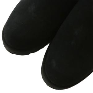 UGG クリスティン KRISTIN ムートンブーツ ショート レザー ロゴ US6.5 23.5cm 黒 ブラック