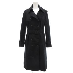 トレンチコート ロング 55 紺 ネイビー ライナー付 裏地チェック ベルト付 /GV GY19