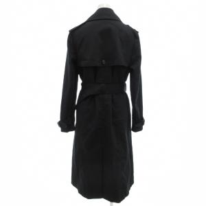 Aquascutum トレンチコート ロング 55 紺 ネイビー ライナー付 裏地チェック ベルト付 /GV GY19