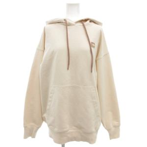 プルオーバーパーカー スウェット M フーディー ボックスロゴ 刺繍 アイボリー /GV GY19