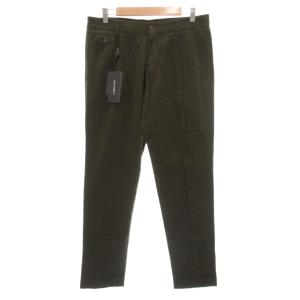 タグ付き チノパンツ テーパード ツータック 46 カーキ イタリア製 /GV GY19