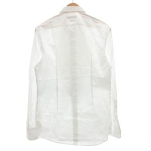DOLCE&GABBANA タグ付き ゴールドライン GOLD ワイシャツ ドレスシャツ ピンタック 長袖 ストライプ 40 白 ホワイト