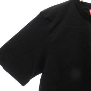 DIESEL 美品 Tシャツ XS 半袖 ワンポイントロゴ 刺繍 クルーネック 黒 ブラック /AE GY19 AA