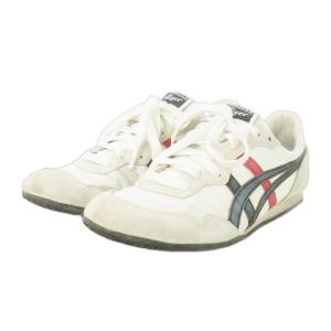 Onitsuka Tiger Serrano スニーカー ローカット レースアップ ライン ロゴ 24.5cm 白 ホワイト 1183A237