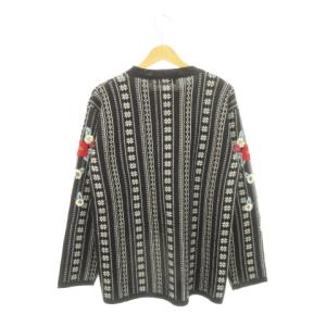 KENZO Composition by KENZO ニット セーター クルーネック 長袖 花柄刺繍 ノルディック