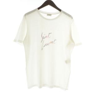 18SS Tシャツ カットソー 半袖 クルーネック ロゴ XS 白 ホワイト TA87 553438 YBCL2