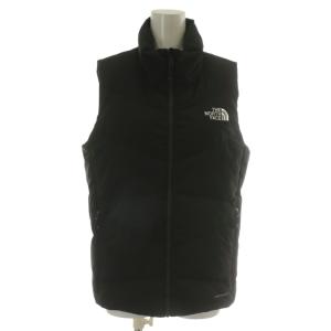 ダウンベスト アウター ナイロン DRYVENT ジップアップ ロゴ 85 XS 黒 ブラック /XZ