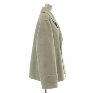 GALERIE VIE 22AW ウール カシミヤ ダブルフェイス Pコート F グレー