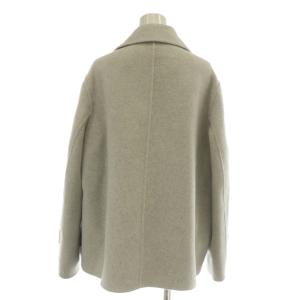 GALERIE VIE 22AW ウール カシミヤ ダブルフェイス Pコート F グレー