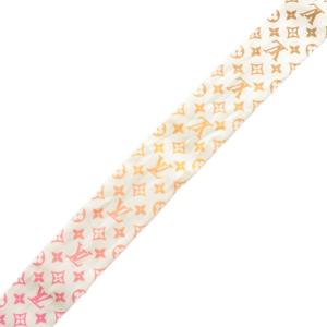 LOUIS VUITTON バンドーBB ライジング コンフィデンシャル リボンスカーフ 絹 シルク モノグラム 総柄 ロゴ マルチカラー
