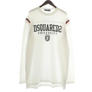 Varsity Fit Tee Tシャツ ロンT カットソー 長袖 クルーネック ロゴ プリント L 白