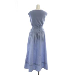 MORABITO 近年モデル ロングワンピース ノースリーブ 切替 38 青 ブルー GY19 /MQ