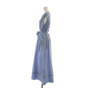 MORABITO 近年モデル ロングワンピース ノースリーブ 切替 38 青 ブルー GY19 /MQ
