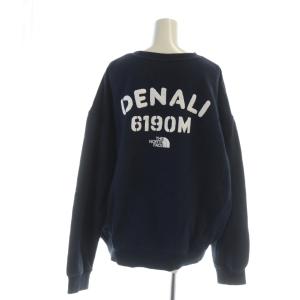 THE NORTH FACE スウェット トレーナー バックプリント 裏毛 長袖 ロゴ L 紺 ネイビー NM5MQ03C GY19