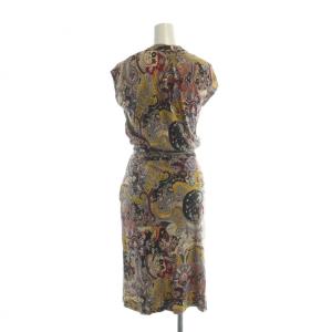 DIANE von FURSTENBERG カシュクールワンピース ミドル ペイズリー柄 絹 シルク 2 S マルチカラー GY01 /MQ