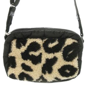 LesportSAC ショルダーバッグ ボア ナイロン 切替 レオパード ヒョウ柄 ベージュ /AO8 GY01