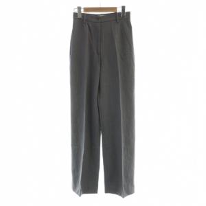 白タグ スラックス パンツ ストレート ジップフライ 36 XS グレー GY01 /MQ