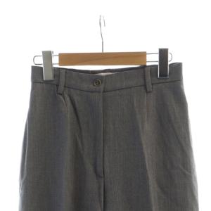 Max Mara 白タグ スラックス パンツ ストレート ジップフライ 36 XS グレー GY01 /MQ