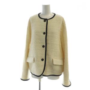 22AW ループヤーンドビー ノーカラージャケット 長袖 総裏地 F アイボリー GY19 /MQ