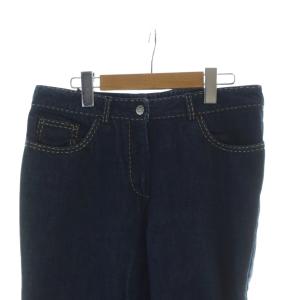 FENDI デニムパンツ ジップフライ フレア ロゴ ステッチ インディゴ 青 ブルー GY19 /MQ