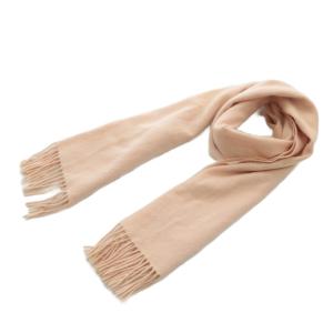 マフラー ストール ロゴ 刺繍 フリンジ ピンク /XZ GY19