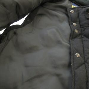 RUGBY RALPH LAUREN ダウンベスト スタンドカラー ダブルジップ 切替 カシミヤ混 S 黒 ブラック /AO10 GY12