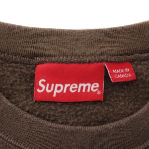 Supreme 22AW ボックスロゴ クルーネック トレーナー M ブラウン