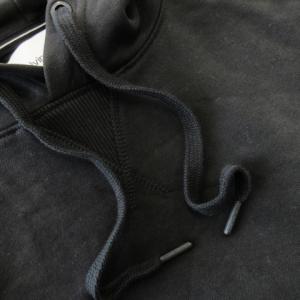 Calvin Klein Jeans 24AW プルパーカー フーディ Vガゼット カンガルーポケット ロゴワッペン L 黒 ブラック /CK13