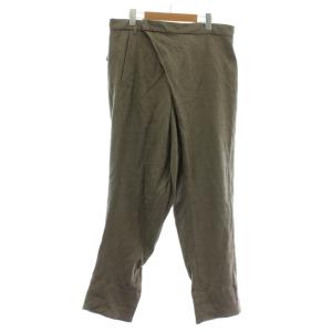Tuck Up Wraping Pants コットン リネン混 ジャガードストレッチ タックアップ ラッピングパンツ
