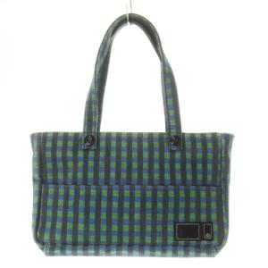 × ポーター PORTER 吉田カバン トートバッグ ミニバッグ キャンバス チェック ロゴ 緑 グリーン