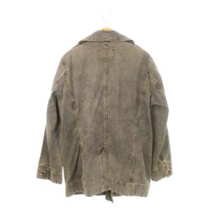EDWIN デニムトレンチ コート ジャケット ウォッシュ加工 ヴィンテージ加工 L グレー /AH19 GY12