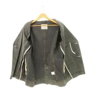 EDWIN デニムトレンチ コート ジャケット ウォッシュ加工 ヴィンテージ加工 L グレー /AH19 GY12